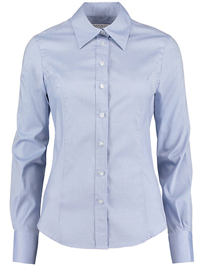 Kustom Kit Women´s Tailored Fit Corporate Oxford Shirt Long Sleeve K702 in Light Blue