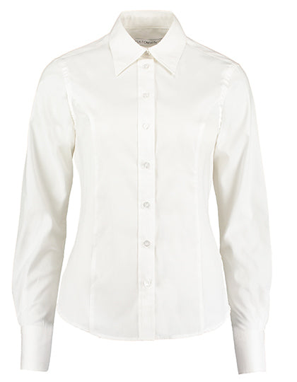 Kustom Kit Women´s Tailored Fit Corporate Oxford Shirt Long Sleeve K702 in White