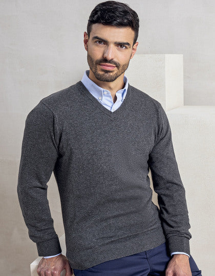 Premier Workwear Men´s V-Neck Knitted Sweater PW694 – Detailansicht 1