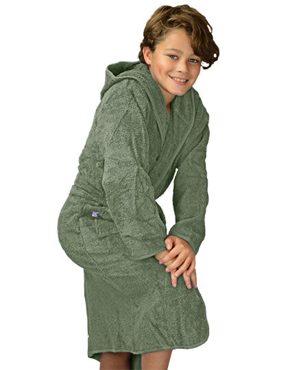 Boyzz&Girlzz® Hooded Bathrobe von ARTG – Produkt- und Farbansicht für Textildruck und Stickerei