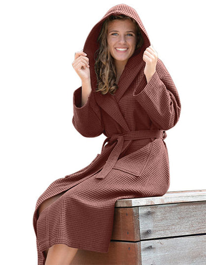 Robezz® Waffle Bathrobe With Hood