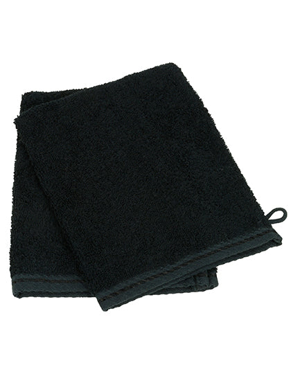 ARTG Washcloth in Black – mit Firmenlogo individualisierbar
