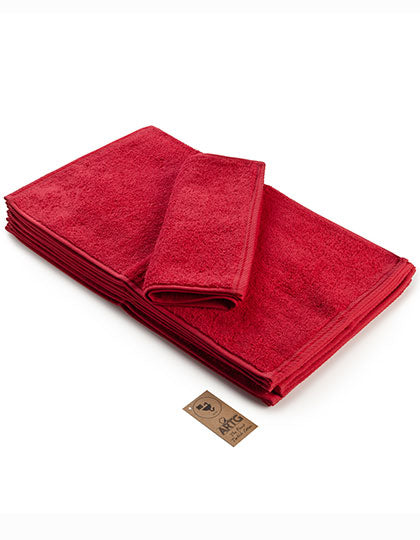ARTG Guest Towel in Deep Red – mit Firmenlogo individualisierbar