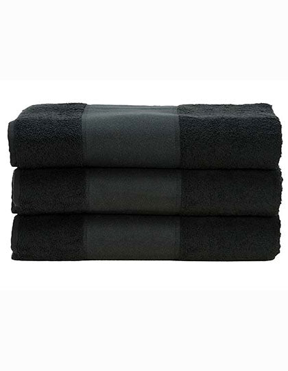 ARTG PRINT-Me® Hand Towel in Black – mit Firmenlogo individualisierbar