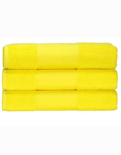 ARTG PRINT-Me® Hand Towel in Bright Yellow – mit Firmenlogo individualisierbar