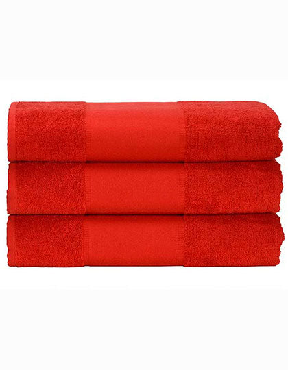 ARTG PRINT-Me® Hand Towel in Fire Red – mit Firmenlogo individualisierbar