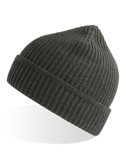 Atlantis Maple Beanie in Dark Grey Melange – mit Firmenlogo individualisierbar
