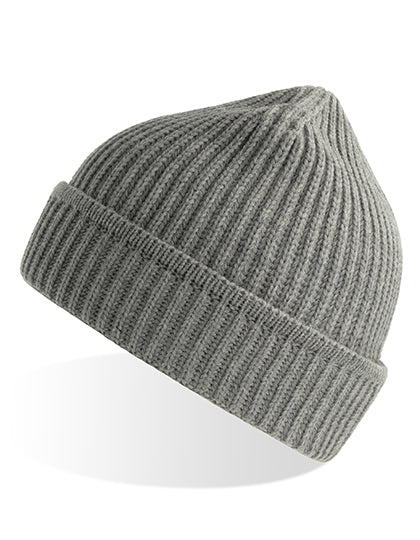 Atlantis Maple Beanie in Light Grey Melange – mit Firmenlogo individualisierbar