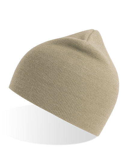 Atlantis Holly Beanie in Beige – mit Firmenlogo individualisierbar