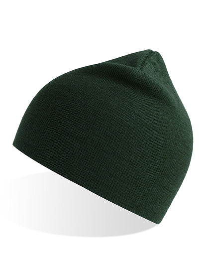 Atlantis Holly Beanie in Bottle Green – mit Firmenlogo individualisierbar