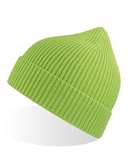 Atlantis Andy Beanie in Acid Green – mit Firmenlogo individualisierbar