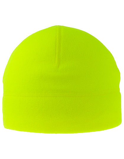 Atlantis Birk Beanie in Yellow Fluo – mit Firmenlogo individualisierbar
