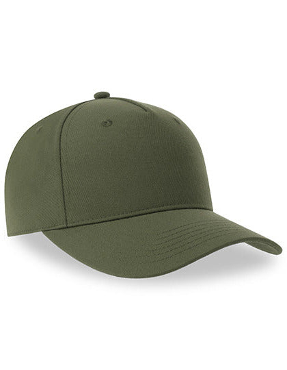 5-Panel Baseballkappe aus recyceltem Polyester von Atlantis – Produkt- und Farbansicht für Textildruck und Stickerei