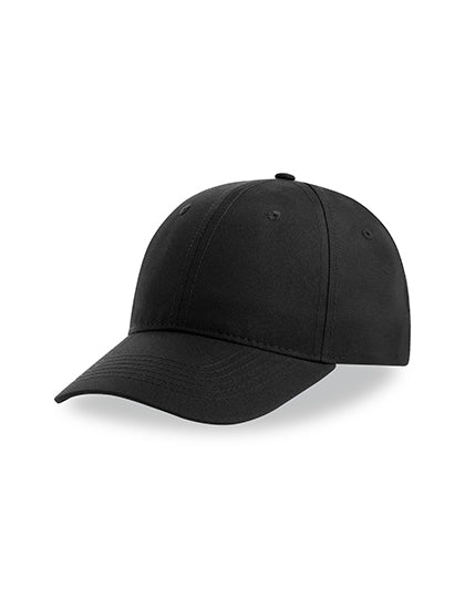 Atlantis Recy Six Cap in Black – mit Firmenlogo individualisierbar