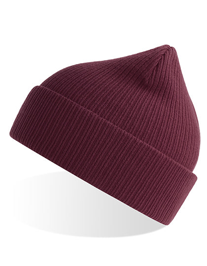 Atlantis Nelson Beanie in Burgundy – mit Firmenlogo individualisierbar