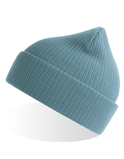 Atlantis Nelson Beanie in Light Avio – mit Firmenlogo individualisierbar