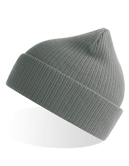 Atlantis Nelson Beanie in Light Grey – mit Firmenlogo individualisierbar