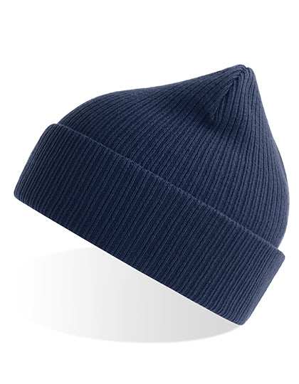 Atlantis Nelson Beanie in Navy – mit Firmenlogo individualisierbar