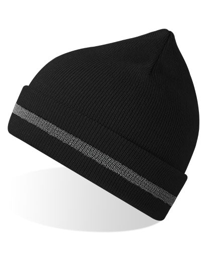 Atlantis Workout Beanie Recycled in Black – mit Firmenlogo individualisierbar