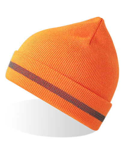 Atlantis Workout Beanie Recycled in Orange Fluo – mit Firmenlogo individualisierbar