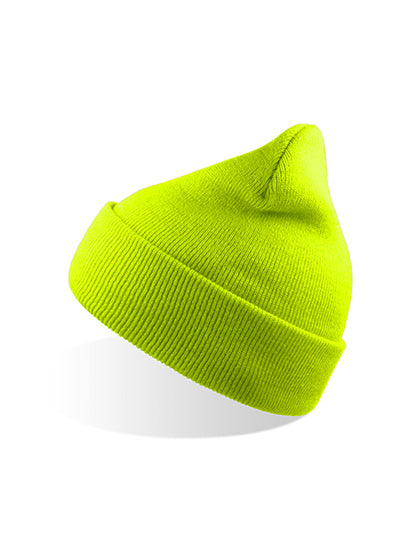 Atlantis Wind Beanie Recycled AT125 in Yellow Fluo