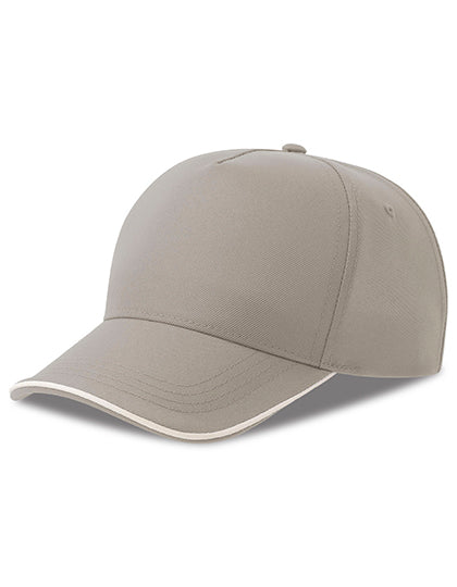 Atlantis Recy Five Piping Cap in Grey – mit Firmenlogo individualisierbar