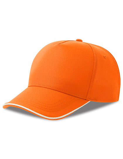 Atlantis Recy Five Piping Cap in Orange – mit Firmenlogo individualisierbar