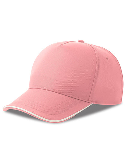 Atlantis Recy Five Piping Cap in Pink – mit Firmenlogo individualisierbar