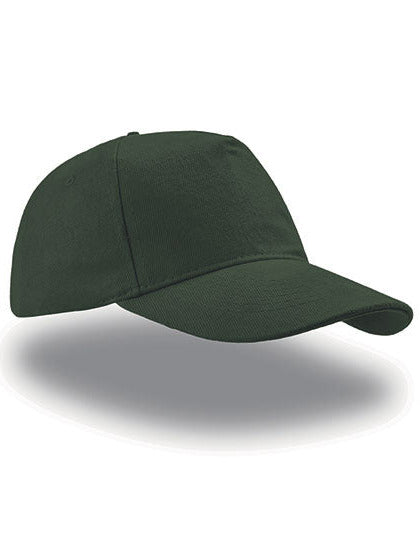 5-Panel Cap aus schwerer, gebürsteter Baumwolle von Atlantis – Produkt- und Farbansicht für Textildruck und Stickerei