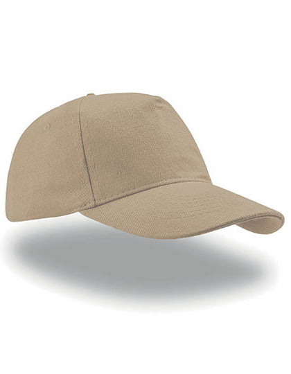 5-Panel Cap aus schwerer, gebürsteter Baumwolle von Atlantis – Produkt- und Farbansicht für Textildruck und Stickerei