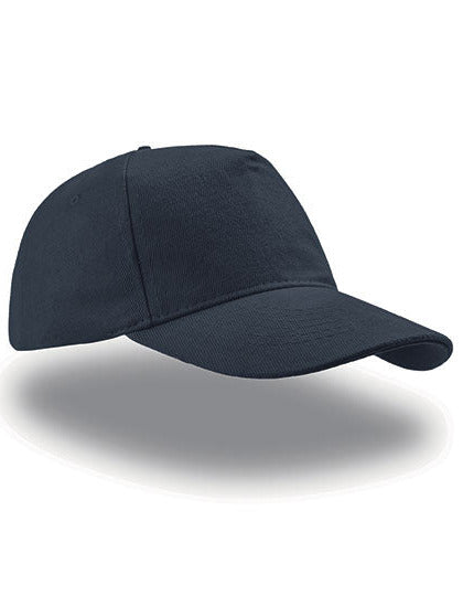 5-Panel Cap aus schwerer, gebürsteter Baumwolle von Atlantis – Produkt- und Farbansicht für Textildruck und Stickerei