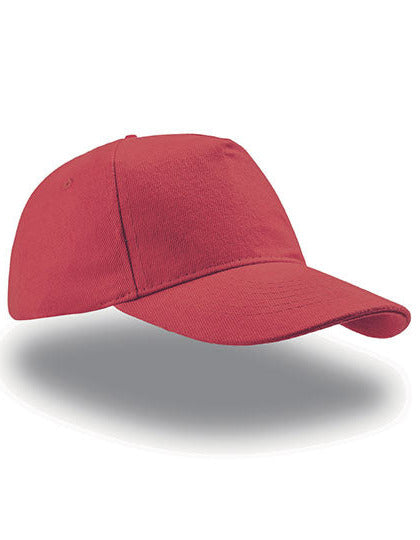5-Panel Cap aus schwerer, gebürsteter Baumwolle von Atlantis – Produkt- und Farbansicht für Textildruck und Stickerei
