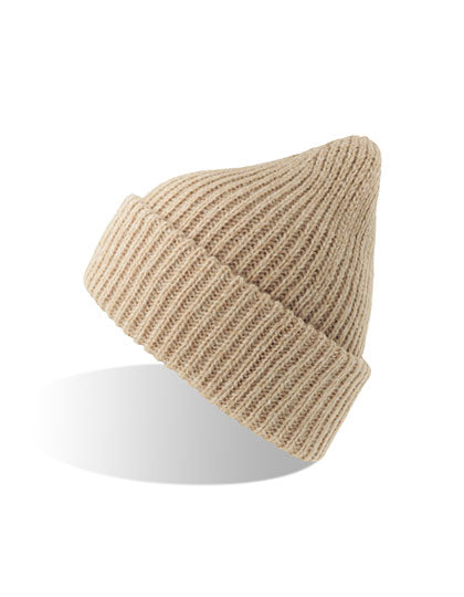 Atlantis Gorely Beanie in Beige Melange – mit Firmenlogo individualisierbar