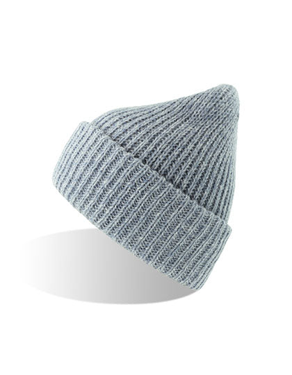 Atlantis Gorely Beanie in Light Avio Melange – mit Firmenlogo individualisierbar