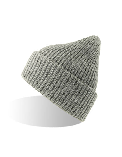 Atlantis Gorely Beanie in Light Grey Melange – mit Firmenlogo individualisierbar