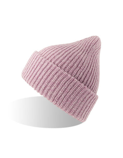 Atlantis Gorely Beanie in Lilac Melange – mit Firmenlogo individualisierbar