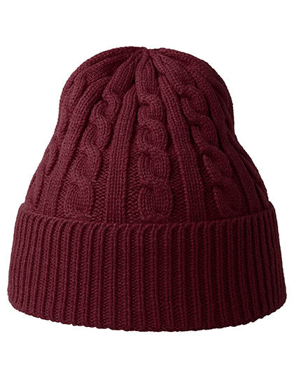 Atlantis Claire Beanie in Burgundy – mit Firmenlogo individualisierbar