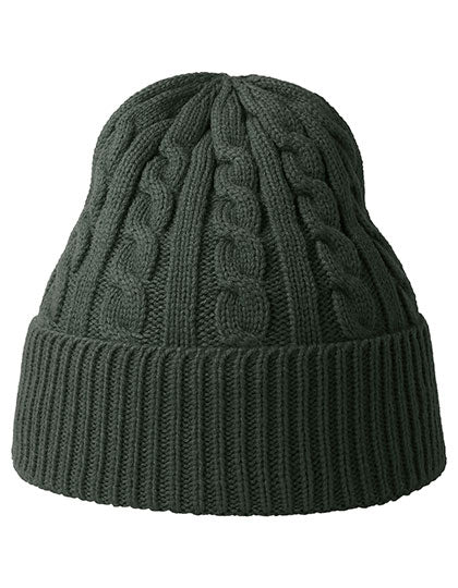 Atlantis Claire Beanie in DK Grey – mit Firmenlogo individualisierbar