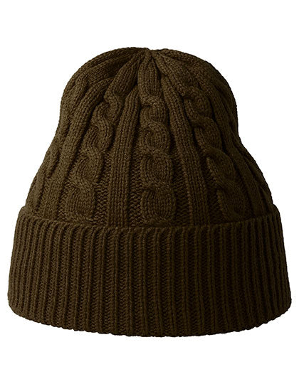 Atlantis Claire Beanie in Olive – mit Firmenlogo individualisierbar