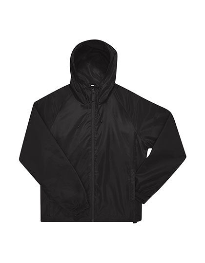B&C BE INSPIRED #Reset Windbreaker in Black – mit Firmenlogo individualisierbar