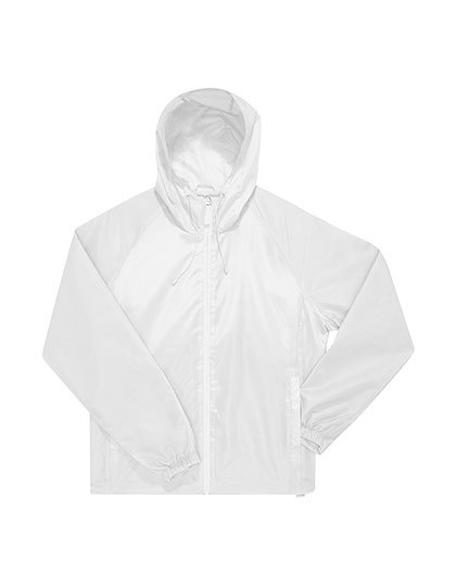 B&C BE INSPIRED #Reset Windbreaker in White – mit Firmenlogo individualisierbar