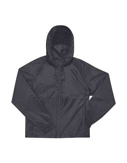 B&C BE INSPIRED #Reset Lined Windbreaker in Dark Grey (Solid) – mit Firmenlogo individualisierbar