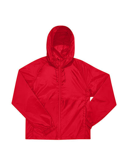 B&C BE INSPIRED #Reset Lined Windbreaker in Red – mit Firmenlogo individualisierbar