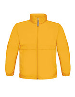 B&C COLLECTION Kinder-Windjacke Sirocco in Gold – mit Firmenlogo individualisierbar