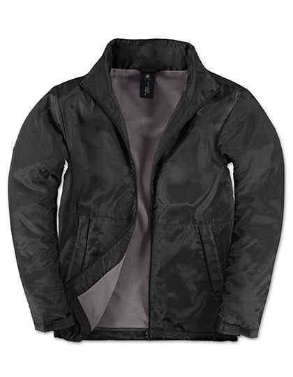 B&C COLLECTION Men´s Jacket Multi-Active in Black/Warm Grey – mit Firmenlogo individualisierbar