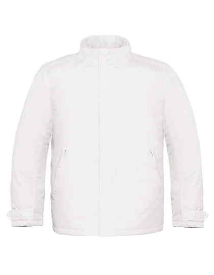 B&C COLLECTION Men´s Jacket Real+ in White – mit Firmenlogo individualisierbar
