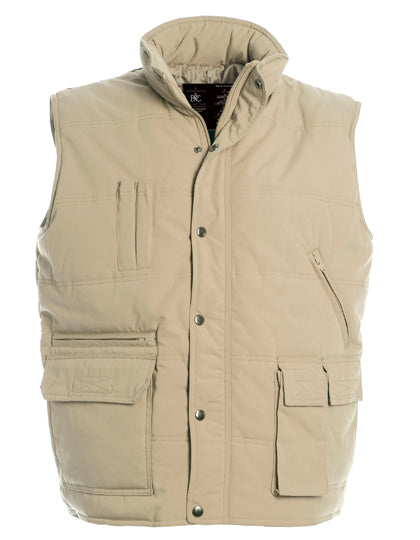 B&C COLLECTION Unisex Bodywarmer Explorer in Beige – mit Firmenlogo individualisierbar