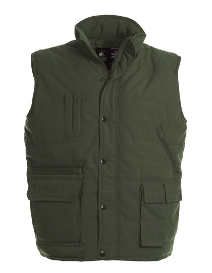 B&C COLLECTION Unisex Bodywarmer Explorer in Olive – mit Firmenlogo individualisierbar