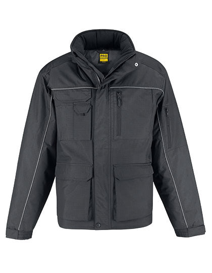 B&C COLLECTION Jacket Shelter Pro in Dark Grey (Solid) – mit Firmenlogo individualisierbar