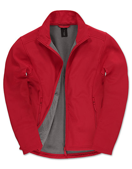 B&C COLLECTION Men´s Jacket Softshell ID.701 in Red/Warm Grey – mit Firmenlogo individualisierbar